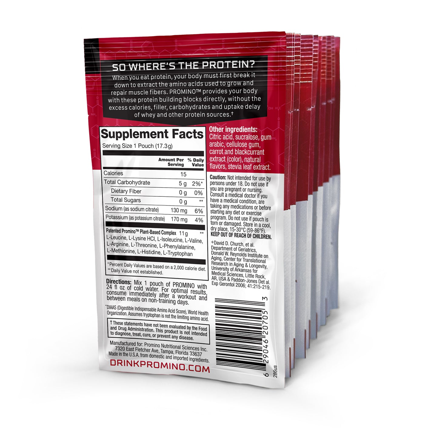 PROMINO™ SINGLE SERVING DRINK MIX RASPBERRY FLAVOR